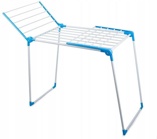 Folding Floor Clothes Drying Rack Metallic with Hanging Length 13m