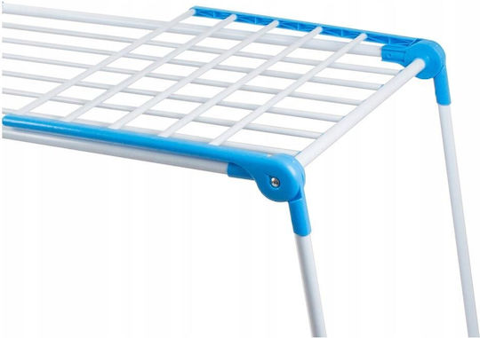 Folding Floor Clothes Drying Rack Metallic with Hanging Length 13m