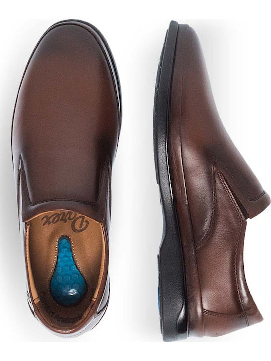 Кожа Мъжки Slip-On Тютюнев