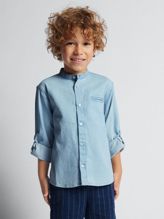 Mayoral Kids Denim Shirt Blue