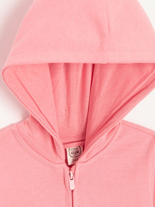 Kids Cardigan with Hood Red