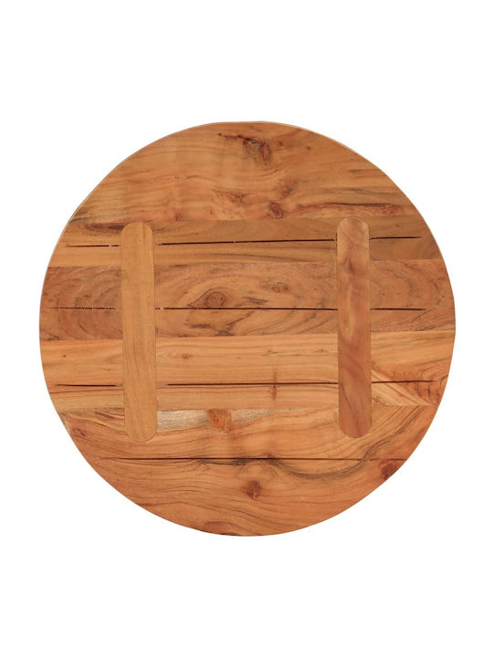 vidaXL Rund Tischoberfläche aus Massivholz in Braun Farbe 50x50x2.5cm 370048 1Stück