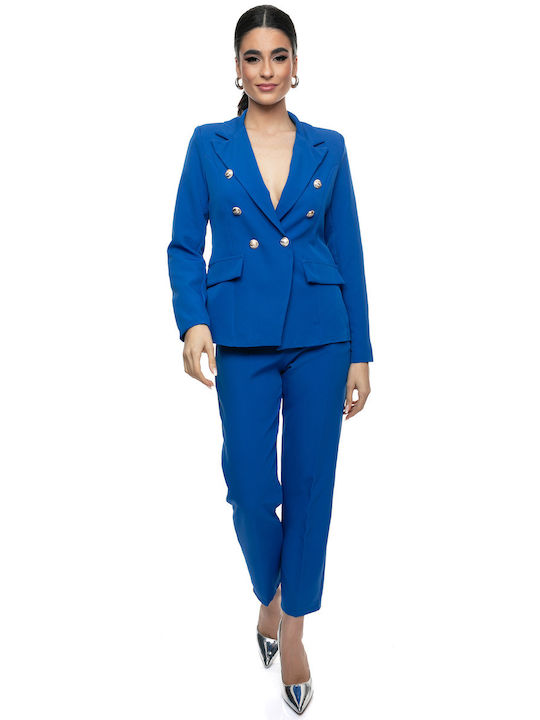 RichgirlBoudoir Women's Blue Suit in Slim Fit