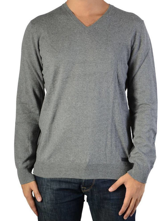 Pepe Jeans Herren Langarm-Pullover mit V-Ausschnitt Gray