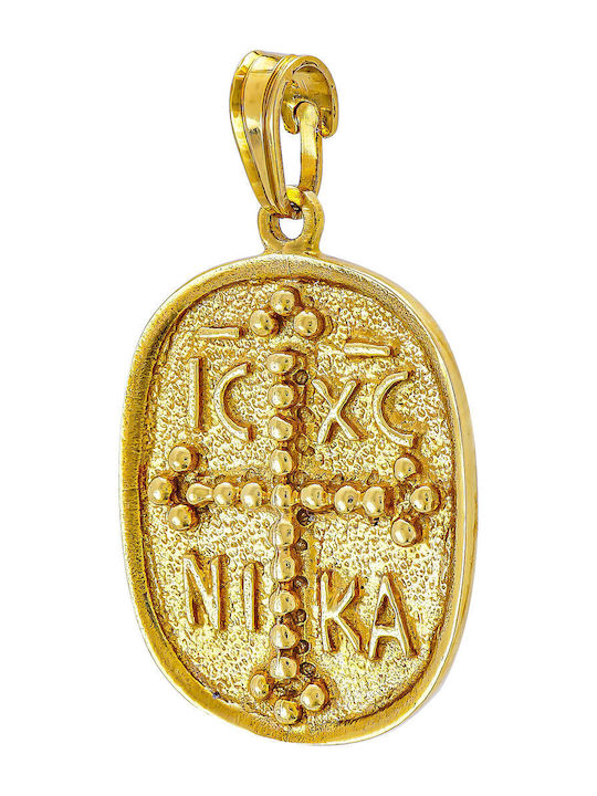 Kiriakos Gofas Kids Charms Constantine Coin Pendant Gold 14K