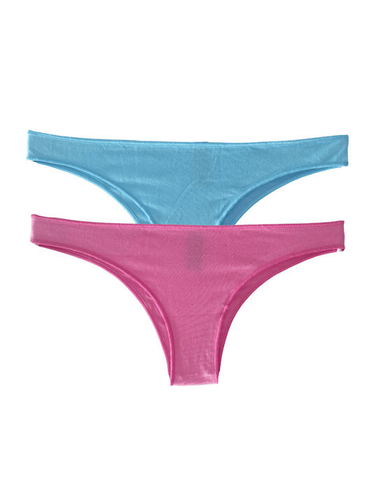Cotton Women's Brazil 2Pack Seamless Blue