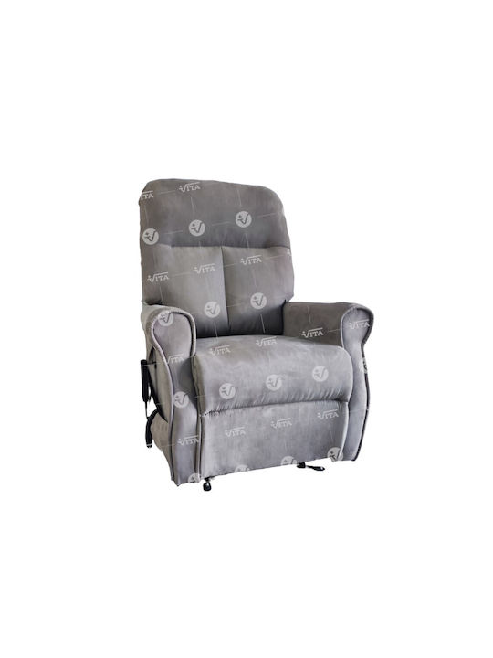Iris Πολυθρόνα Relax με Υποπόδιο Mf Grey 80x90x108cm