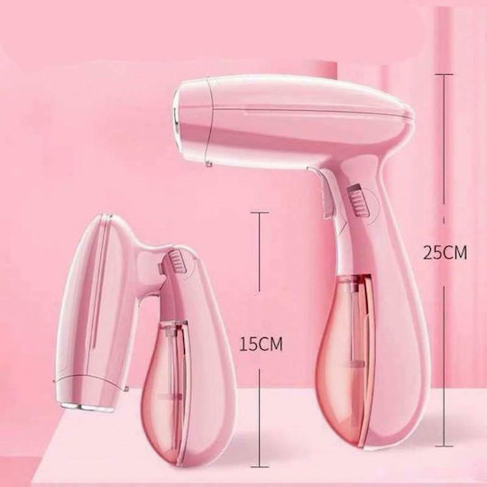 KW-001 Aparat de călcat cu abur pentru haine de Mână 1500W cu rezervor 130ml Roz
