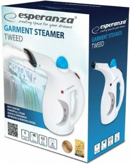 Esperanza Ατμοκαθαριστής Ρούχων Χειρός 800W με Δοχείο 200ml Λευκός