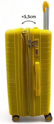 Olia Home Großer Koffer Yellow mit 4 Räder Höhe 75cm