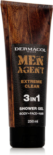 Dermacol Men Agent Extreme Clean Shower Gel Αφρόλουτρο σε Gel για Άνδρες Ενυδατικό 250ml