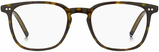 Tommy Hilfiger Plastic Eyeglass Frame Brown Tortoise TH1814 086