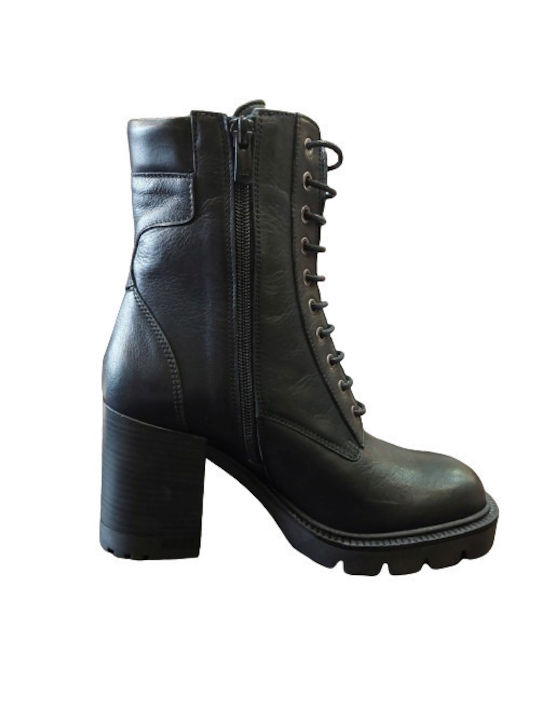 Fardoulis Leather Women's Ankle Boots Black