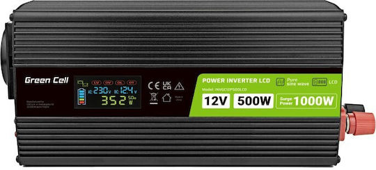 Green Cell Invertor Auto Unda sinusoidală pură pentru 12V DC