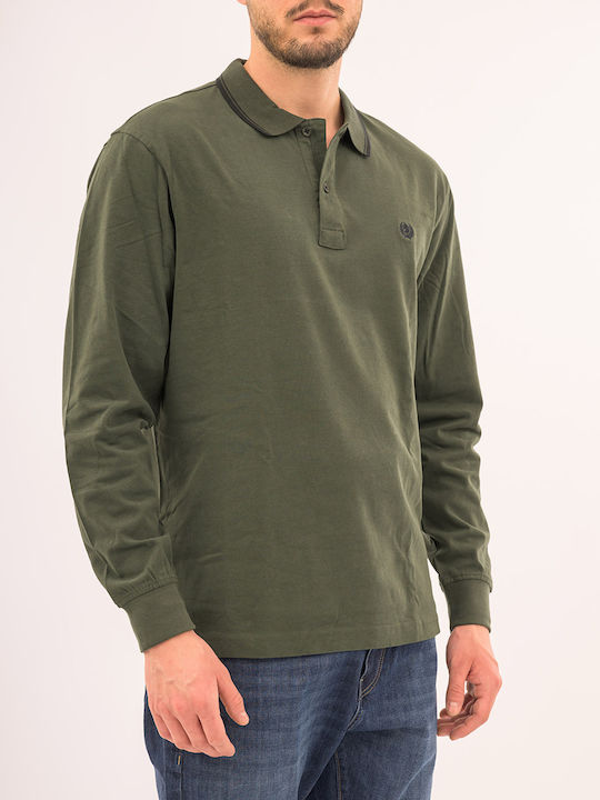 Ascott Herren Langarmshirt Polo Olive