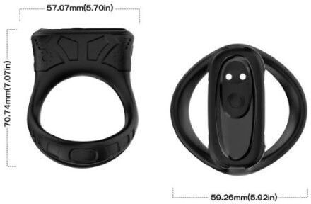 Toyboy Vibrating Cock Ring Schwanz Silikon Schwarz