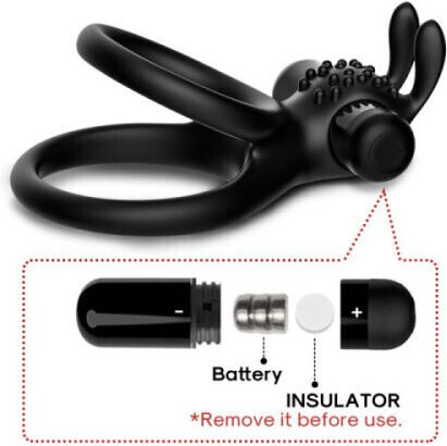 Toyboy Vibration Ring Schwanz Silikon Schwarz 3Stück EK-USK-C09
