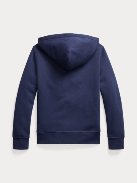 Ralph Lauren Kids Sweatshirt with Hood Blue Μπλούζα