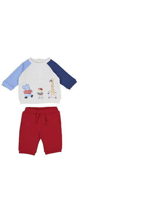 Mayoral Kids Set with Pants Winter 4pcs Red