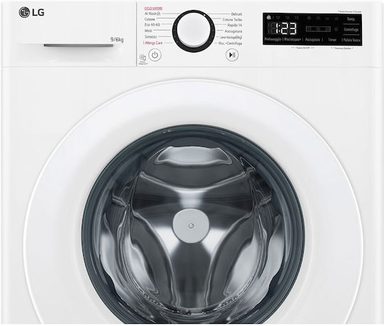 LG Πλυντήριο-Στεγνωτήριο Ρούχων 9kg/6kg Ατμού 1400 Στροφές