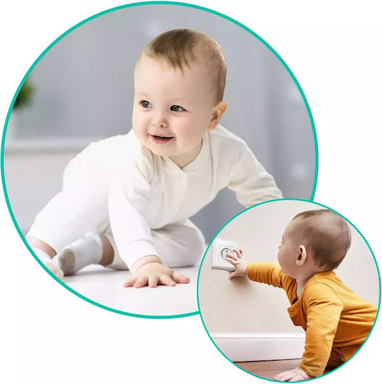 Ricokids Προστατευτικό Κάλυμμα Πρίζας από Πλαστικό σε Λευκό Χρώμα 3.8x3.8εκ. 10τμχ