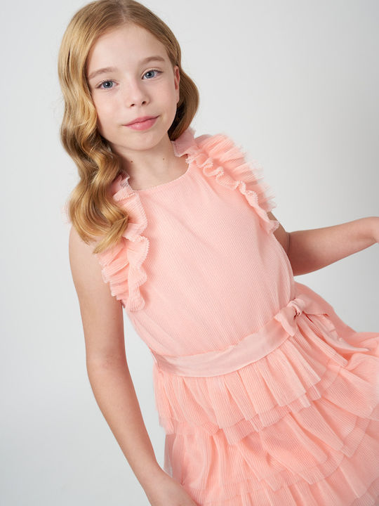 Mayoral Kids Dress Tulle Pink