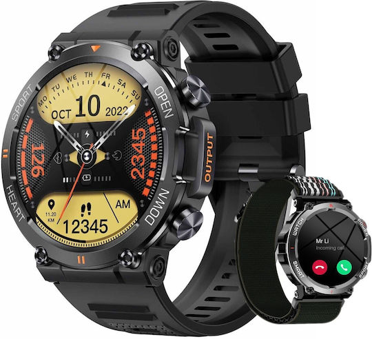 BlackView W50 47mm Smartwatch with Heart Rate Monitor (Black)