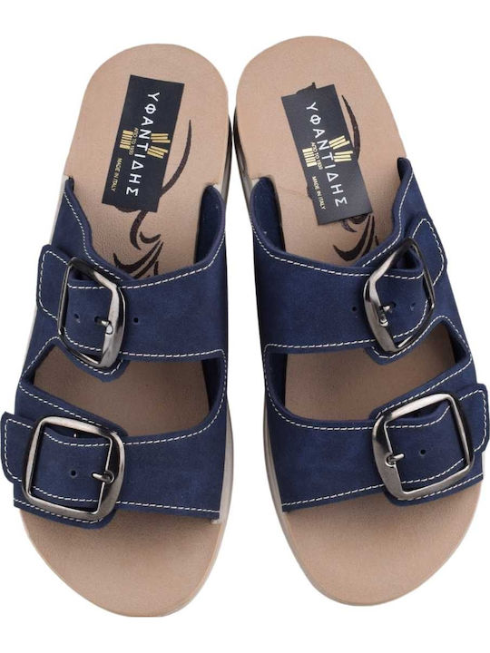 Women's Flat Sandals Anatomic in Blue Color
