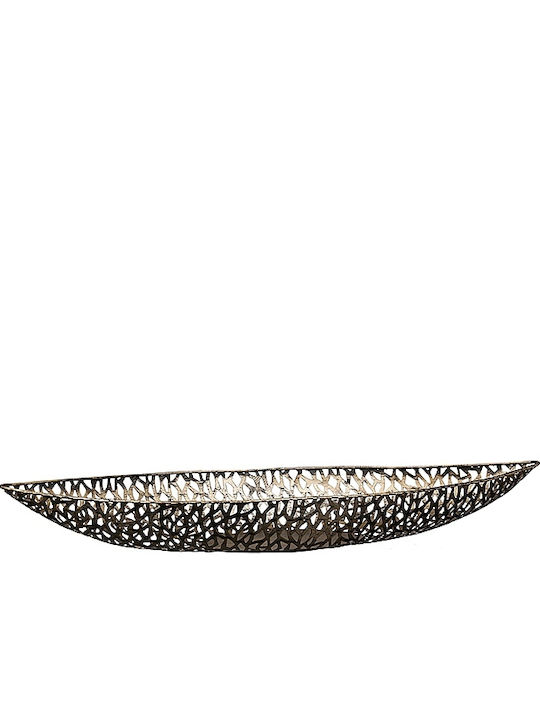 ArteLibre Vintage Metallic Decorative Platter Gold 21x80x10cm