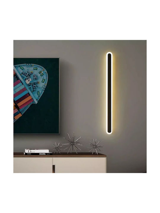 ForHome Modern Leuchte Wand mit Integrierter LED Schwarz 60cm