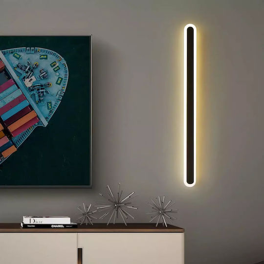 ForHome Модерен Осветително тяло За стена с вграден LED Черен 40см.