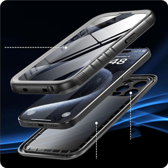 Tech-Protect Vollflächig gehärtetes Glas Schwarz (Galaxy S24 Ultra)