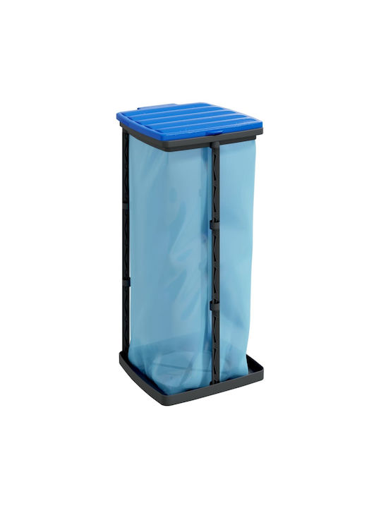 vidaXL Bază De Susținere A Sacului Din Plastic 28x28x65cm 2 Bucăți Neagră/Albastră