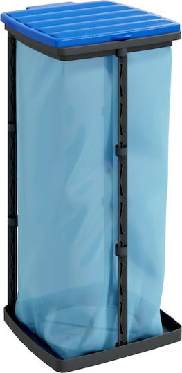 vidaXL Βάση Στήριξης για Σακούλα Πλαστική 28x28x65εκ. 2τμχ Μαύρο/Μπλε