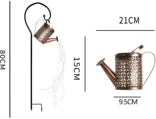 Led Μεταλλικό Κανάτι Αγκύλη Ηλιακό Φωτιστικό Δρόμου με Θερμό Λευκό Φως IP55