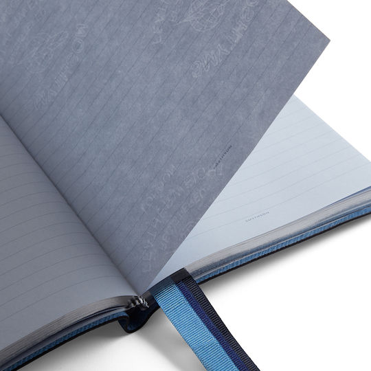 Smythson Σημειωματάριο Ριγέ Μπλε