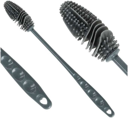 ikonka Plastic Cleaning Brush with Handle Black