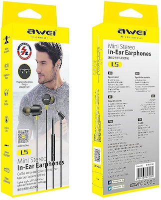 Awei L5 In-ear Handsfree Headphones with Connector 3.5mm Black