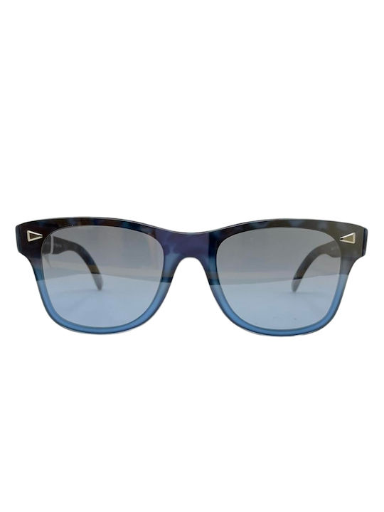 Snob Milano Gallo Sunglasses with Blue Tartaruga Plastic Frame and Gray Lens GALLO-C4-0