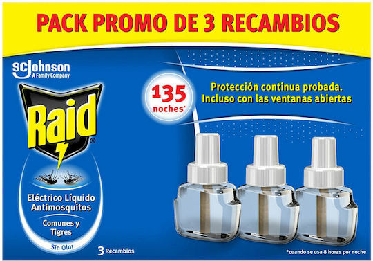 Raid Reîncărcați sticla de lichid pentru Țânțari 3buc