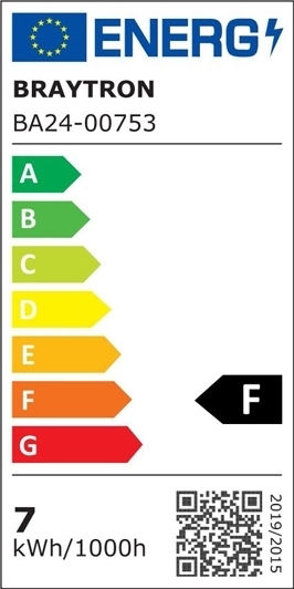 Braytron Λάμπα LED 7W για Ντουί GU10 και Σχήμα MR16 Ψυχρό Λευκό 550lm