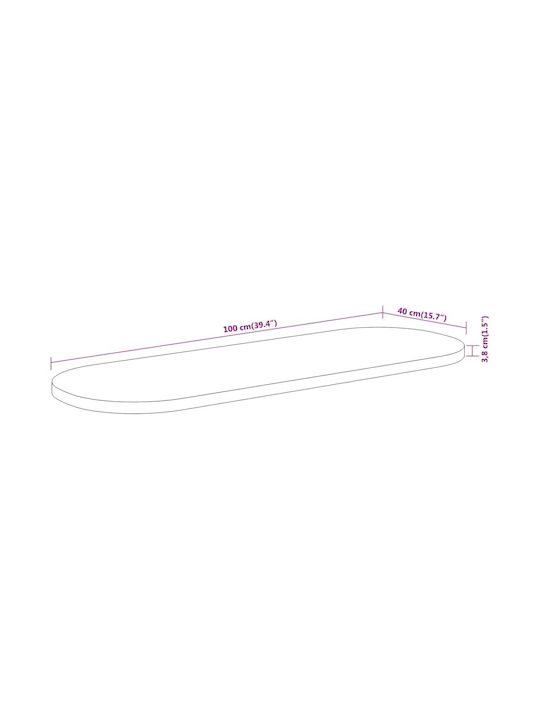 vidaXL Platzdeckchen Hölzernes Braun 100x40cm 1Stück