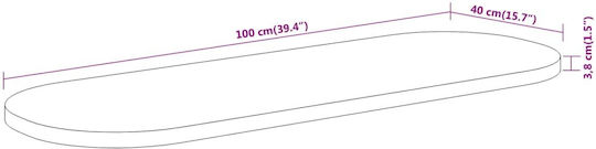 vidaXL Σουπλά Ξύλινο Καφέ 100x40cm