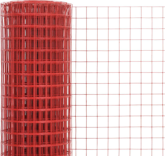 vidaXL Wire Fencing with PVC Coating Red 1.5x10m