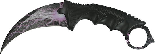 Μωβ Κεραυνός Karambit Μαύρο σε Θήκη