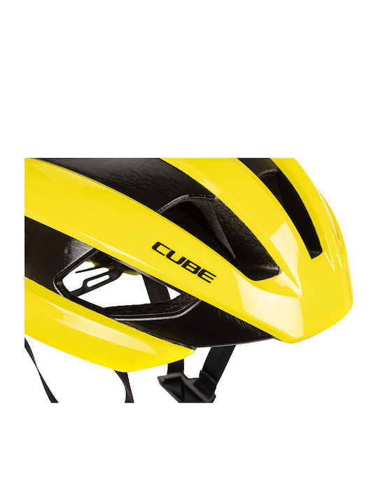 CUBE Fahrradhelm Straße mit MIPS Schutz Gelb