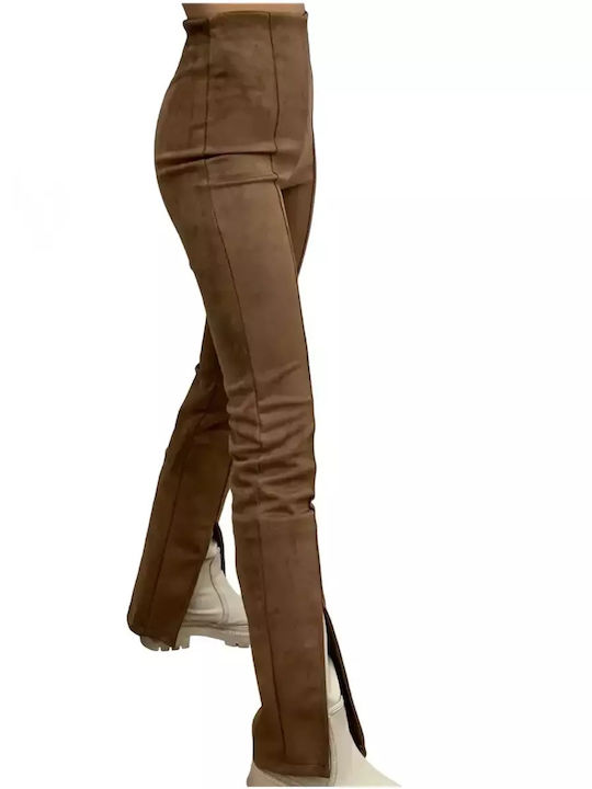 Volumex Women's Fabric Trousers Brown