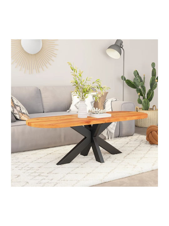 vidaXL Oval Table Surface made of Solid Wood Acacia 110x40x2.5cm 370085 1pcs
