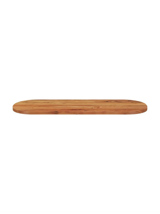 vidaXL Oval Table Surface made of Solid Wood Acacia 110x40x2.5cm 370085 1pcs