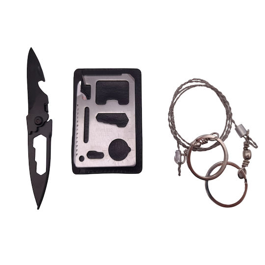 Survival 13 Survival Kit Case with Flashlight